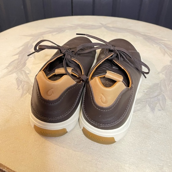 Olukai Lae’ahi Li ‘I’ll Waterproof Brown Leather Sneakers Size Men’s 8 - Picture 2 of 11